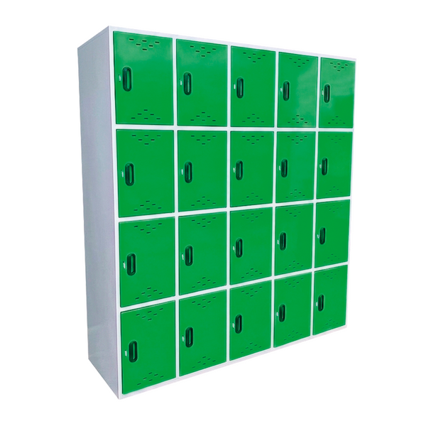 Locker Metálico de 20 Puertas con Ventilación