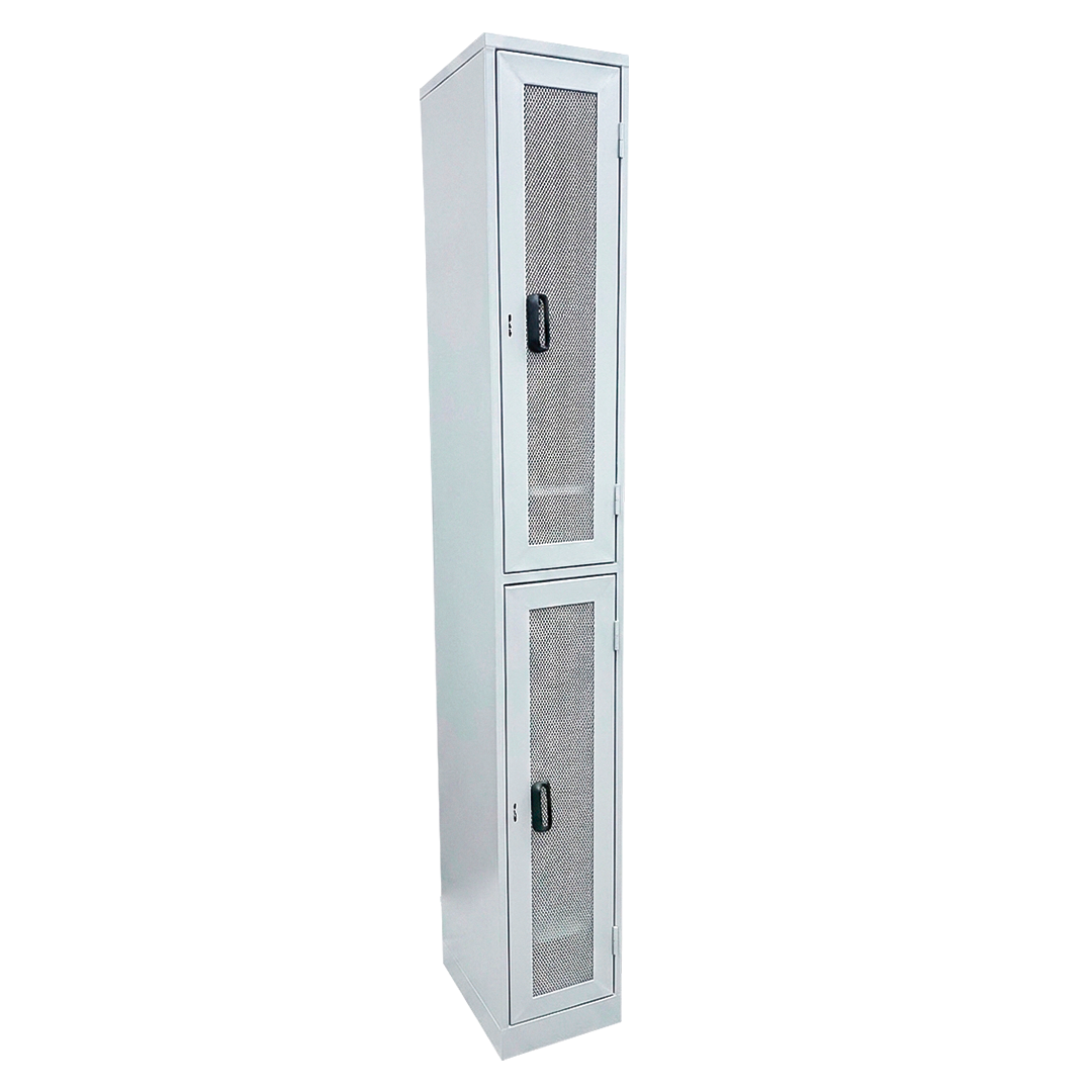 Locker Metálico de 2 Puertas con Ventilación Perforada