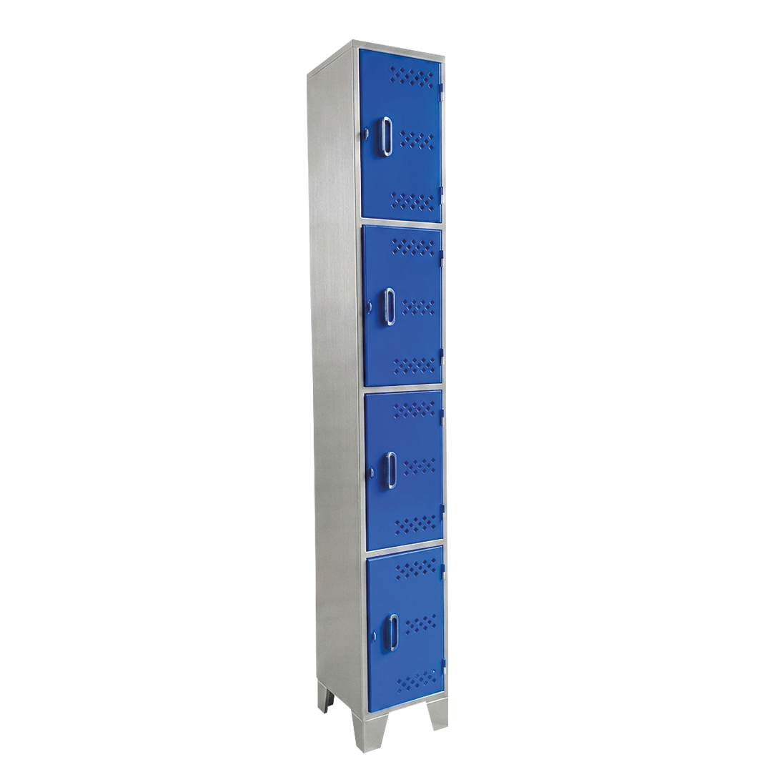 Locker Metálico Vertical de 4 Puertas con Ventilación