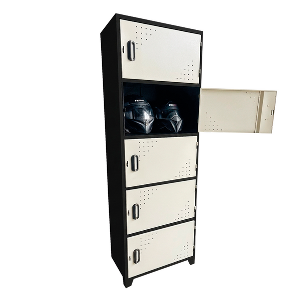 Locker Metálico Vertical de 5 Puertas con Ventilación