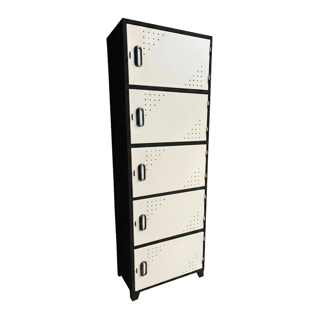 Locker Metálico Vertical de 5 Puertas con Ventilación