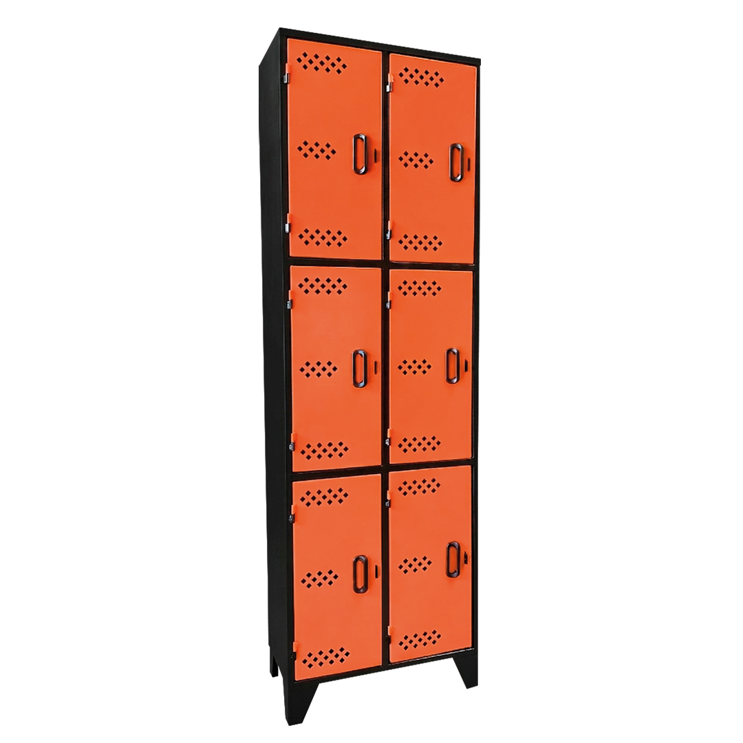 Locker Metálico de 6 Puertas con Ventilación