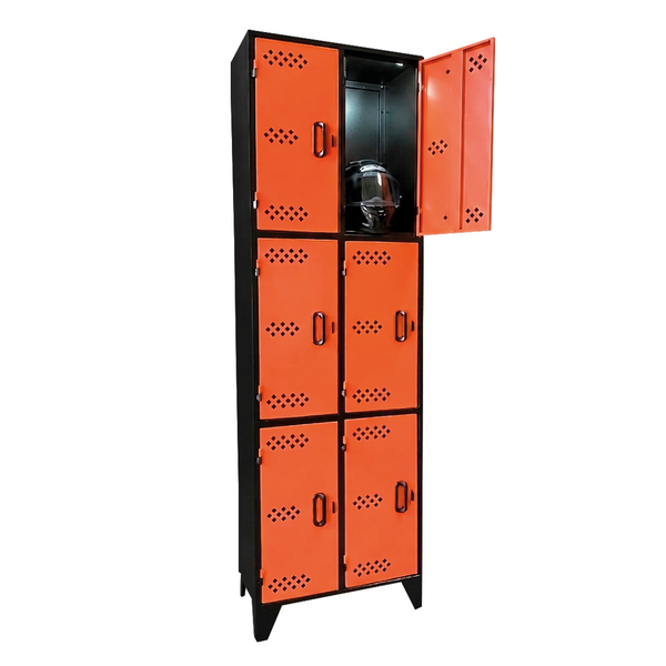 Locker Metálico de 6 Puertas con Ventilación