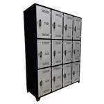 Locker Metálico Vertical de 12 Compartimentos con Puertas Ventiladas