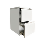 Archivador Vertical Metálico Blanco de 2 Cajones