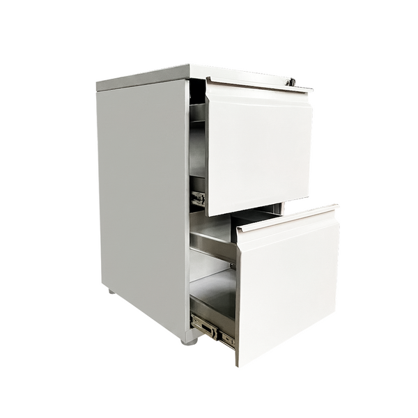 Archivador Vertical Metálico Blanco de 2 Cajones