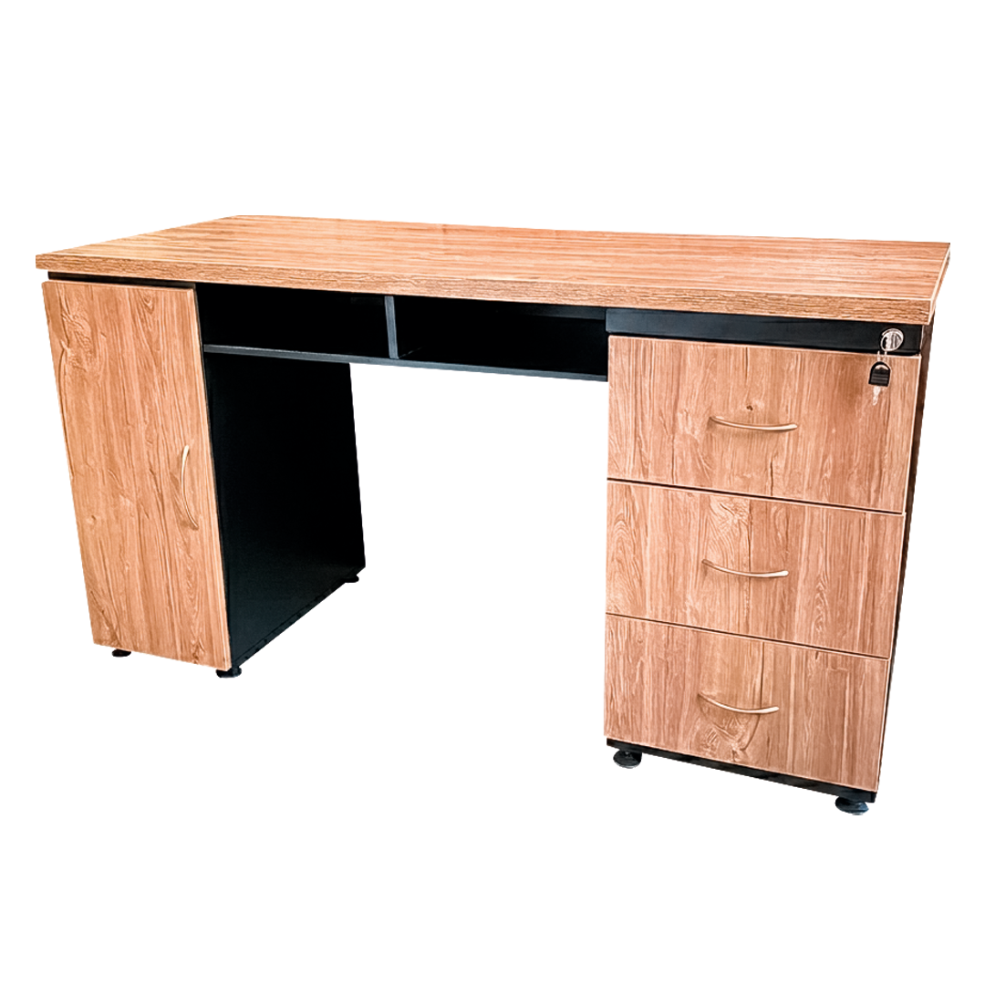 Puesto de Trabajo Ergonómico Archivador – Cajonera Triple + Armario Puerta
