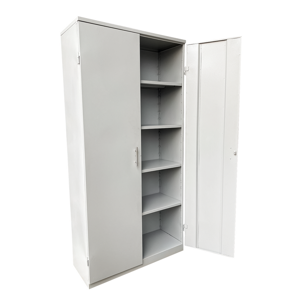 Armario Metálico de Archivo Alto 2 Puertas - Almacenamiento Vertical con Cerradura