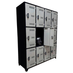 Locker Metálico Vertical de 12 Compartimentos con Puertas Ventiladas